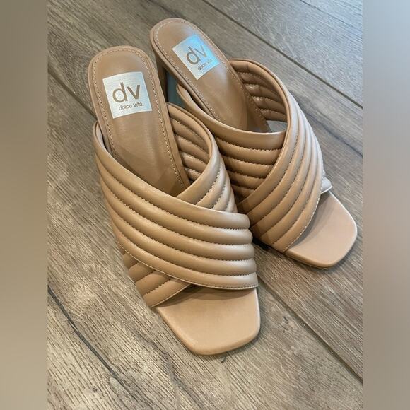 Dolce Vita Nude/ Neutral Heel Sandals‎ Size 7.5 - Picture 1 of 9